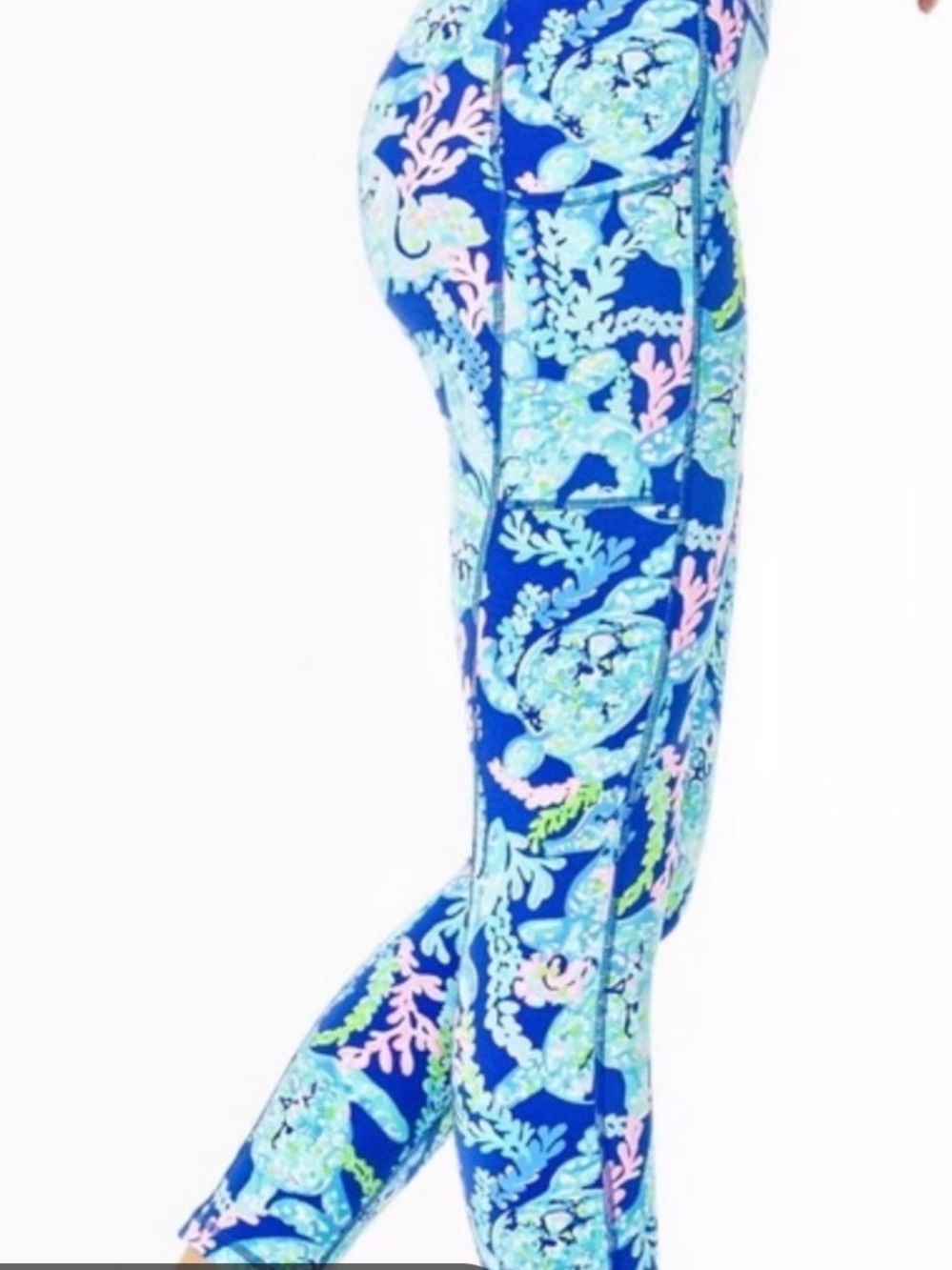 Lilly Pulitzer Weekender Legging High Rise Turtle Villa Size M - Picture 4 of 6